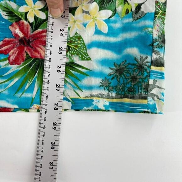 Blue Hawaii Vintage Hawaiian Shirt Mens Size Med Aloha Surf Hibiscus Multicolor‎ - Picture 4 of 10